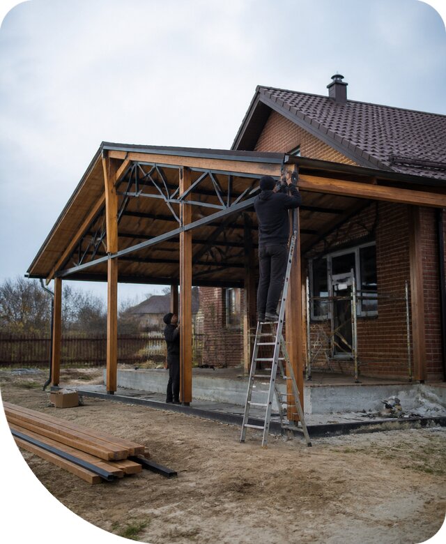 Пристройка навеса к дому и участку в Улане-Удэ под ключ
